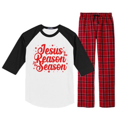 Christmas Jesus Is The Reason For The Season Raglan Sleeve Pajama Set