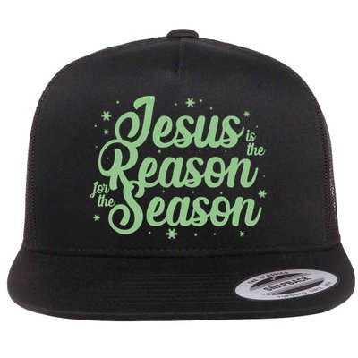 Christmas Jesus Is The Reason For The Season Flat Bill Trucker Hat