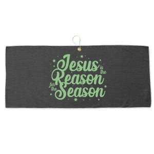 Christmas Jesus Is The Reason For The Season Large Microfiber Waffle Golf Towel