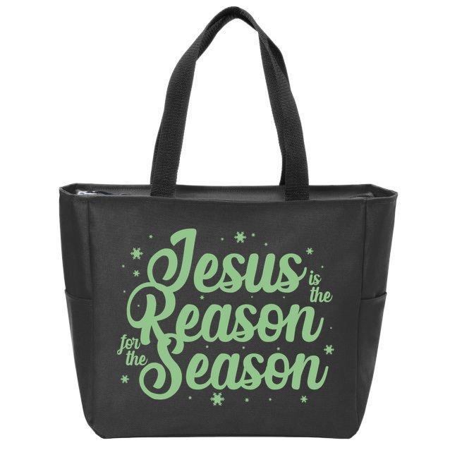 Christmas Jesus Is The Reason For The Season Zip Tote Bag