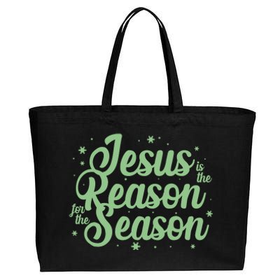 Christmas Jesus Is The Reason For The Season Cotton Canvas Jumbo Tote