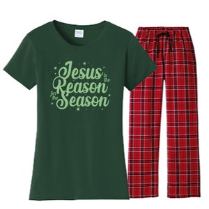 Christmas Jesus Is The Reason For The Season Women's Flannel Pajama Set