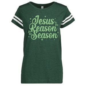 Christmas Jesus Is The Reason For The Season Enza Ladies Jersey Football T-Shirt