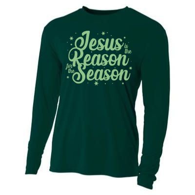 Christmas Jesus Is The Reason For The Season Cooling Performance Long Sleeve Crew