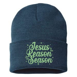 Christmas Jesus Is The Reason For The Season Sustainable Knit Beanie