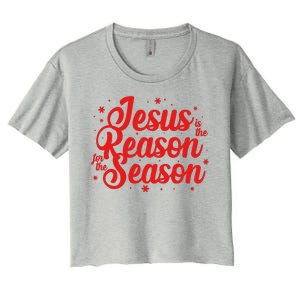 Christmas Jesus Is The Reason For The Season Women's Crop Top Tee