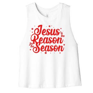 Christmas Jesus Is The Reason For The Season Women's Racerback Cropped Tank