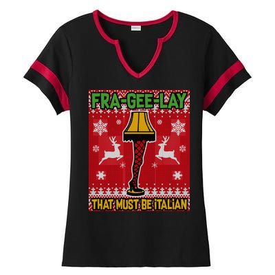 Christmas Lamp Fra Gee Lay Ugly Ladies Halftime Notch Neck Tee