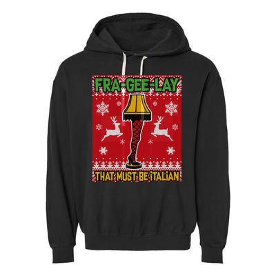 Christmas Lamp Fra Gee Lay Ugly Garment-Dyed Fleece Hoodie