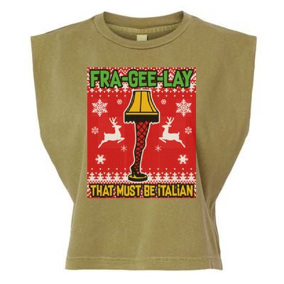 Christmas Lamp Fra Gee Lay Ugly Garment-Dyed Women's Muscle Tee