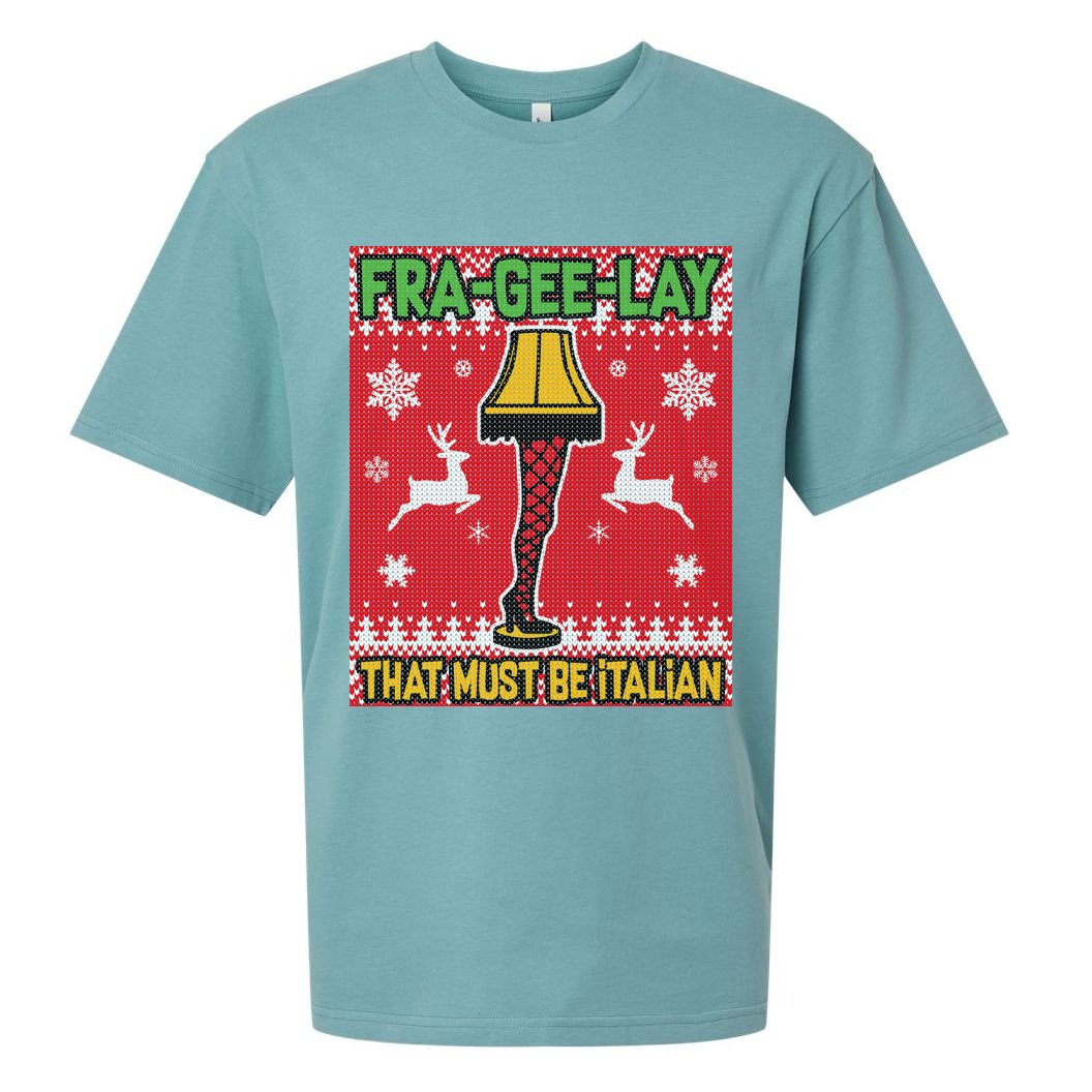 Christmas Lamp Fra Gee Lay Ugly Sueded Cloud Jersey T-Shirt