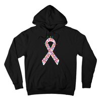 Christmas Lights Breast Cancer Ribbon Hoodie