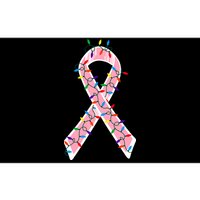 Christmas Lights Breast Cancer Ribbon Bumper Sticker