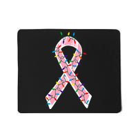 Christmas Lights Breast Cancer Ribbon Mousepad