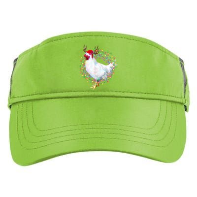 Christmas Lights Chicken Adult Drive Performance Visor