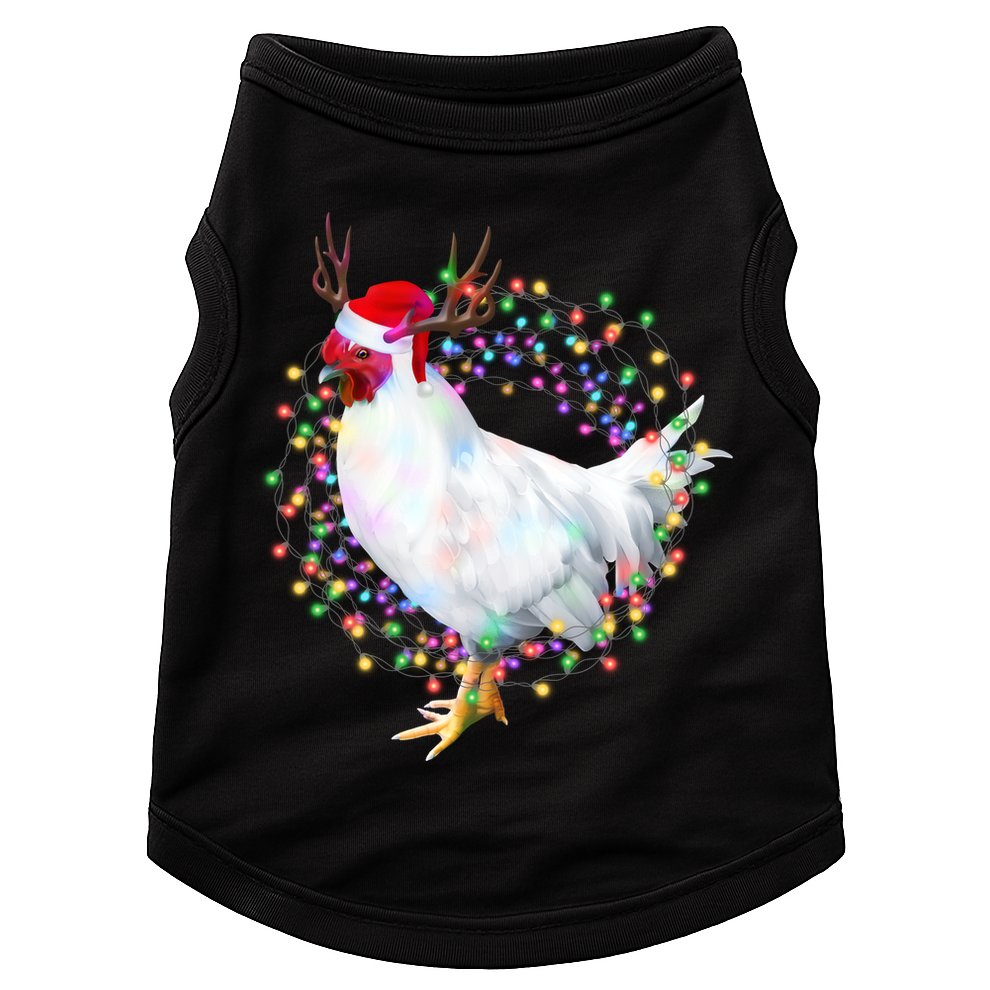 Christmas Lights Chicken Doggie Tank