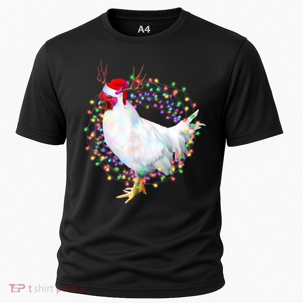 Christmas Lights Chicken Cooling Performance Crew T-Shirt