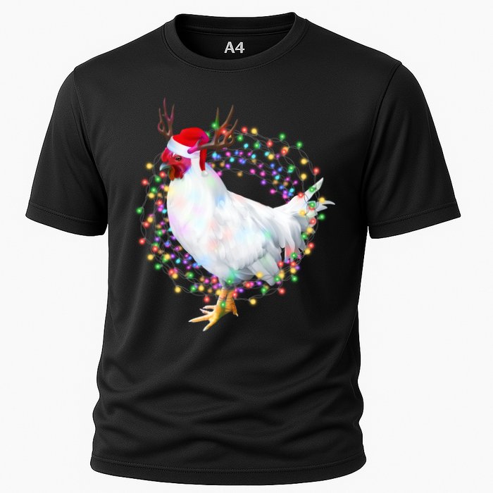 Christmas Lights Chicken Cooling Performance Crew T-Shirt