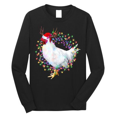 Christmas Lights Chicken Long Sleeve Shirt
