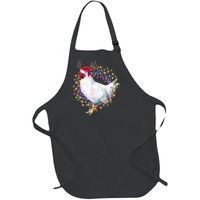 Christmas Lights Chicken Full-Length Apron With Pockets