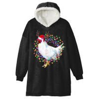 Christmas Lights Chicken Hooded Wearable Blanket