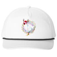 Christmas Lights Chicken Snapback Five-Panel Rope Hat