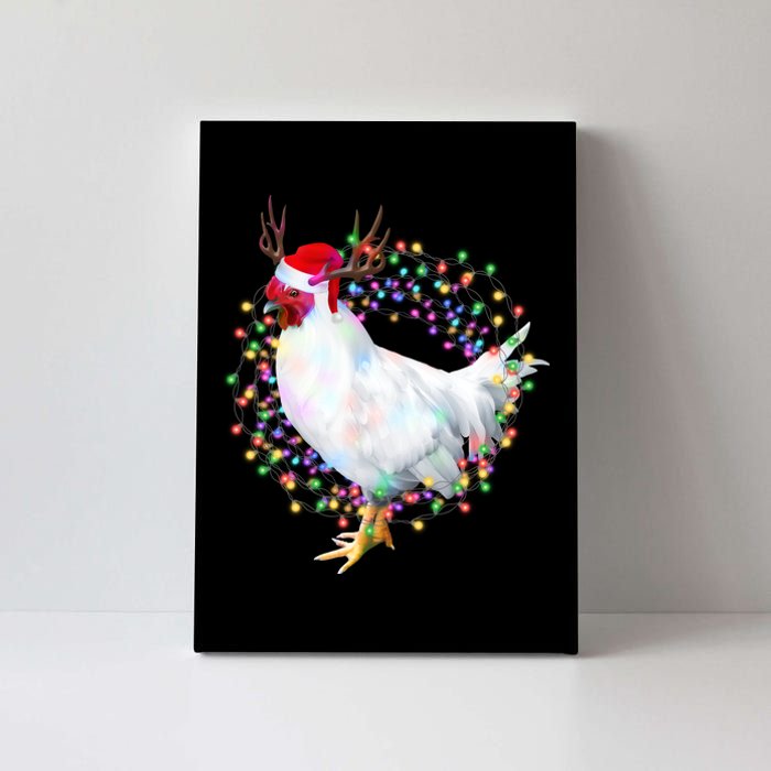 Christmas Lights Chicken Canvas