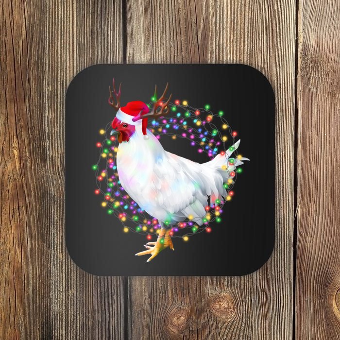 Christmas Lights Chicken Coaster