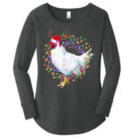 Christmas Lights Chicken Women's Perfect Tri Tunic Long Sleeve Shirt