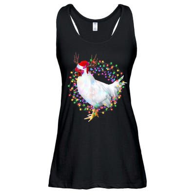 Christmas Lights Chicken Ladies Essential Flowy Tank