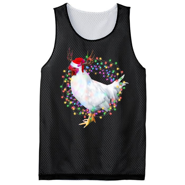 Christmas Lights Chicken Mesh Reversible Basketball Jersey Tank