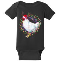 Christmas Lights Chicken Baby Bodysuit