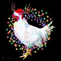 Christmas Lights Chicken Baby Bodysuit