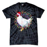 Christmas Lights Chicken Tie-Dye T-Shirt