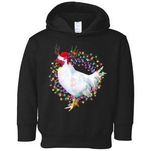 Christmas Lights Chicken Toddler Hoodie