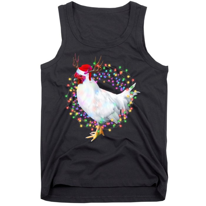 Christmas Lights Chicken Tank Top