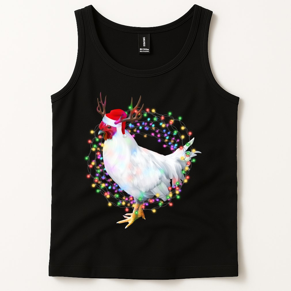 Christmas Lights Chicken Tank Top