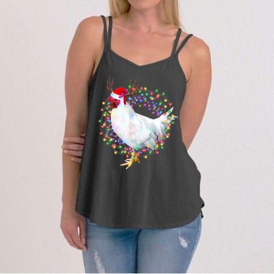 Christmas Lights Chicken Women's Strappy Tank