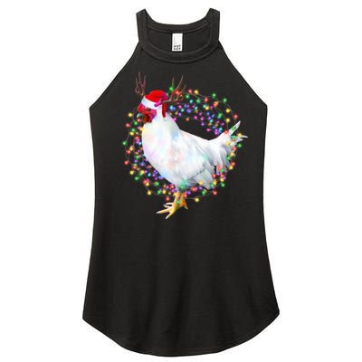 Christmas Lights Chicken Women's Perfect Tri Rocker Tank