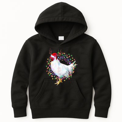 Christmas Lights Chicken Kids Hoodie