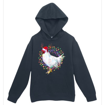 Christmas Lights Chicken Urban Pullover Hoodie