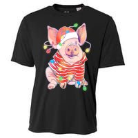 Christmas Lights Pig Cooling Performance Crew T-Shirt