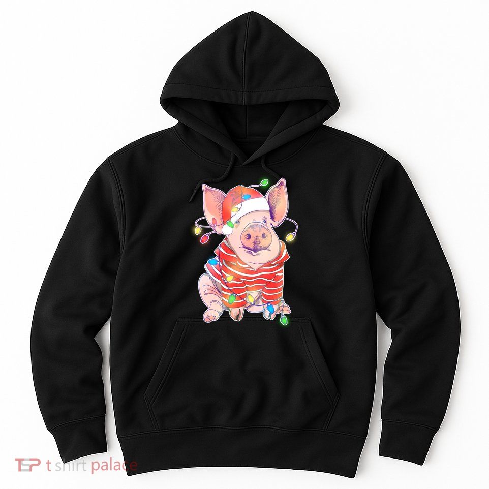 Christmas Lights Pig Hoodie