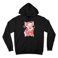 Christmas Lights Pig Hoodie