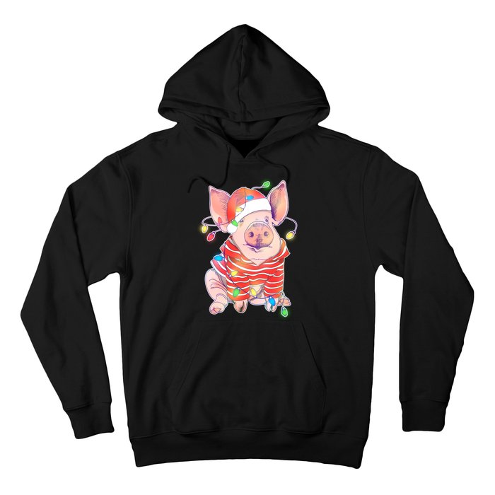 Christmas Lights Pig Hoodie