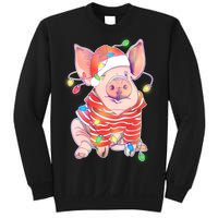 Christmas Lights Pig Sweatshirt