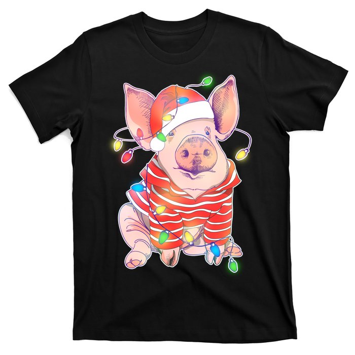 Christmas Lights Pig T-Shirt