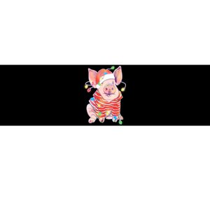 Christmas Lights Pig Bumper Sticker