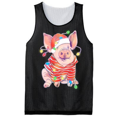 Christmas Lights Pig Mesh Reversible Basketball Jersey Tank