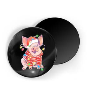 Christmas Lights Pig Magnet